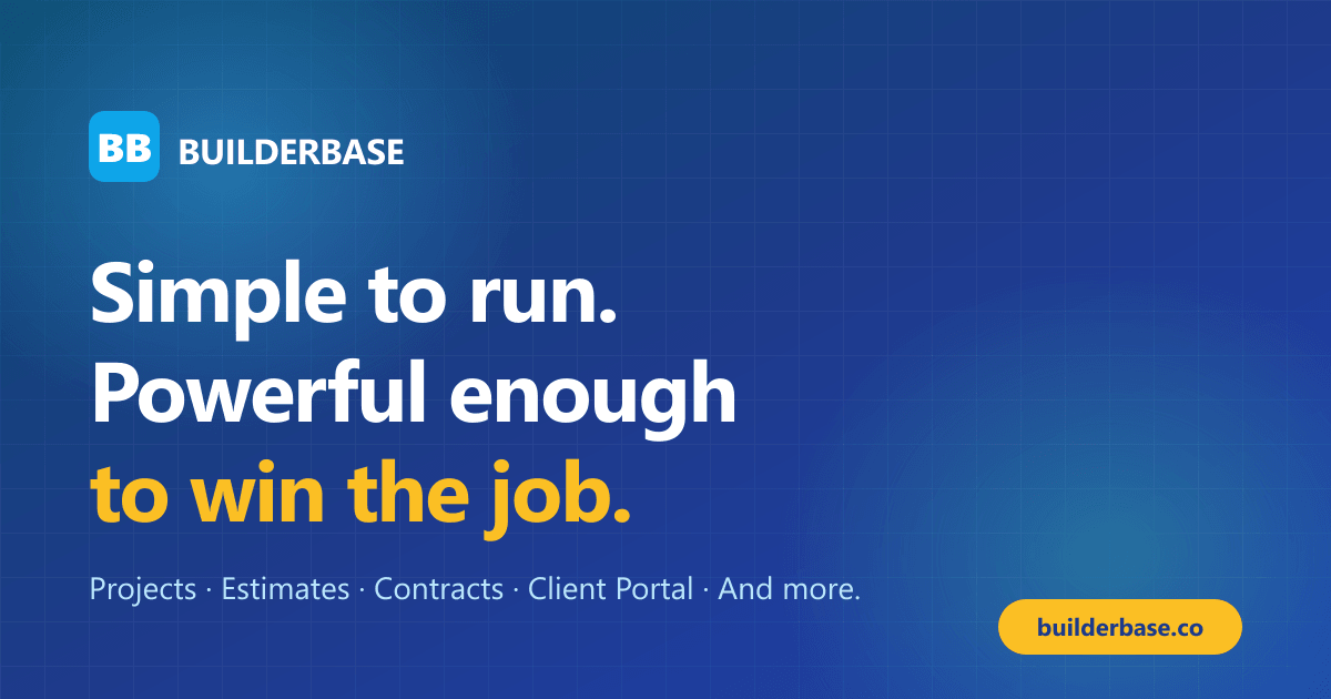 Buildbase Examples BuilderBase · Software for builders, contractors, and trades